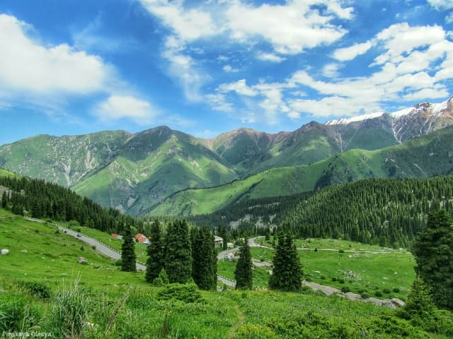 Горячие источники Алмарасан landscape in Kazakhstan