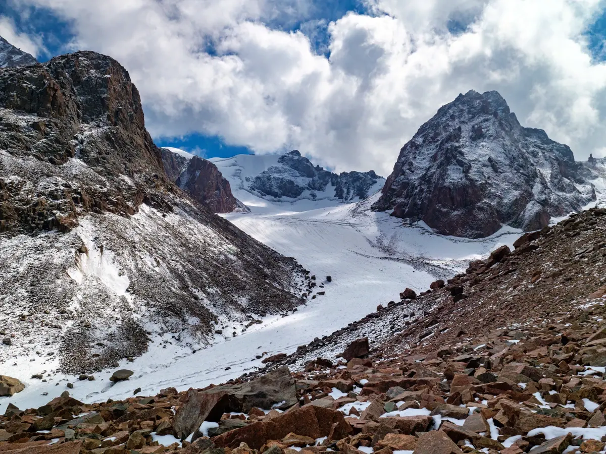 Ледник Богдановича landscape in Kazakhstan