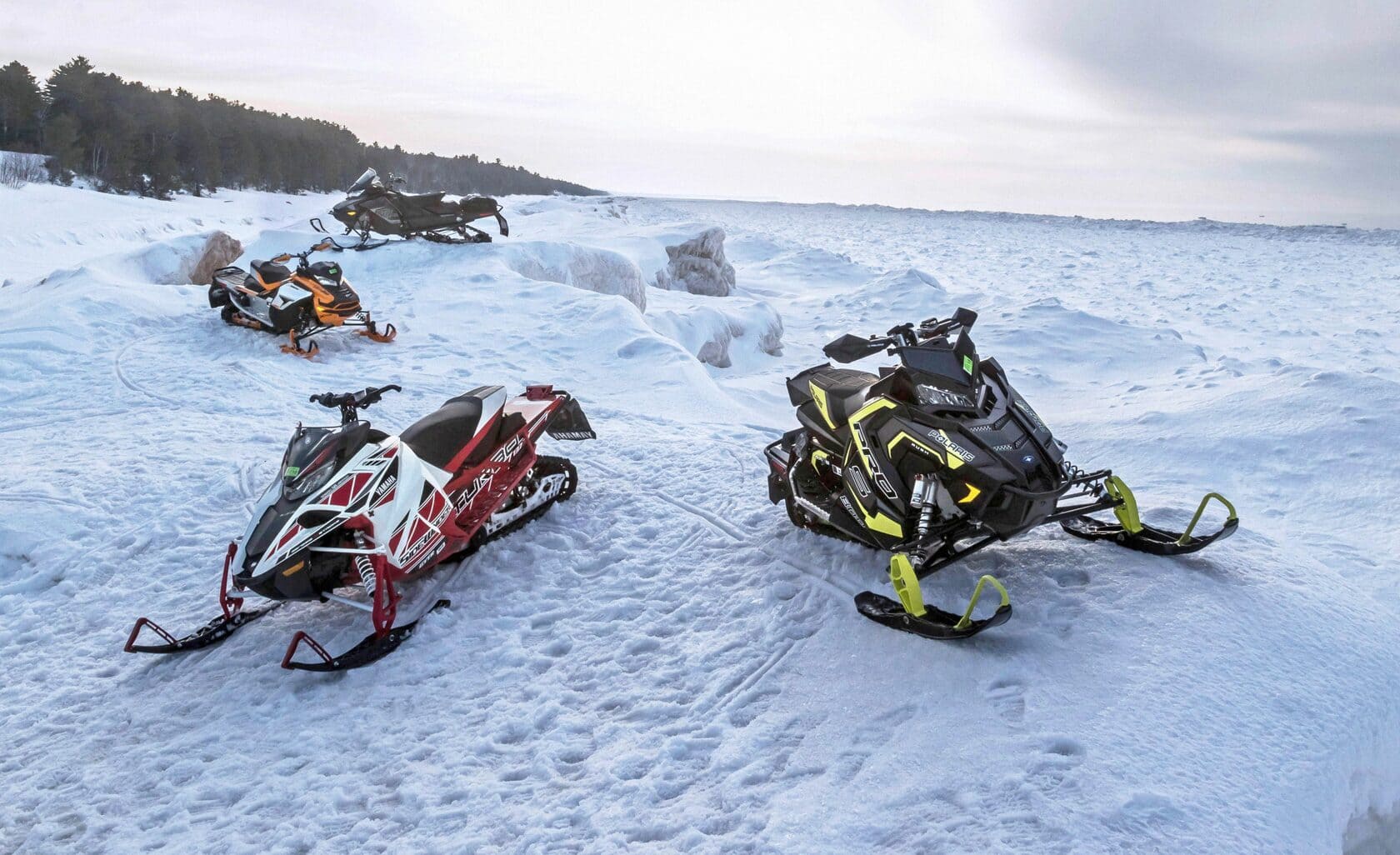 Snowmobiling Tour landscape in Kazakhstan