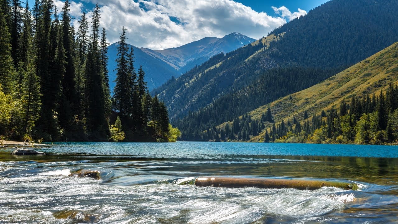 Кольсайские озёра landscape in Kazakhstan